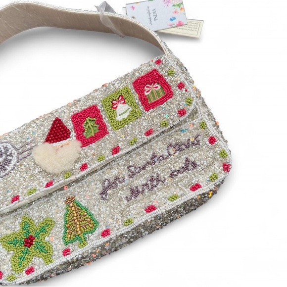 Viral T.J. Maxx Beaded Christmas Shoulder Bag NWT - Picture 3 of 12